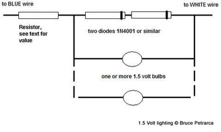 1.5V bulbs with diodes
